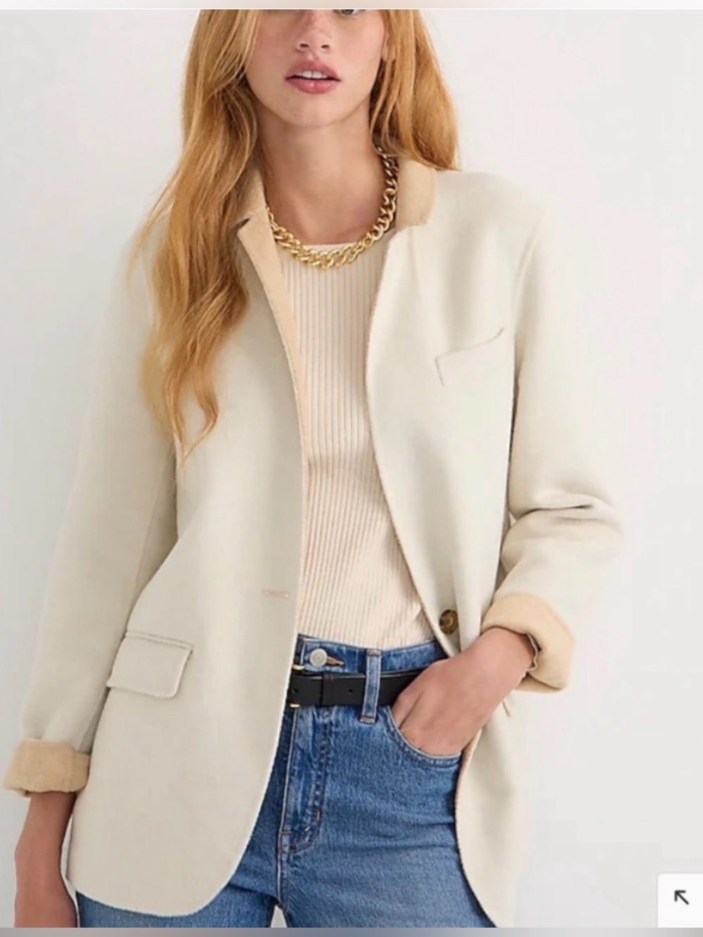 J Crew Leighton blazer-jacket in double-faced blend BJ930